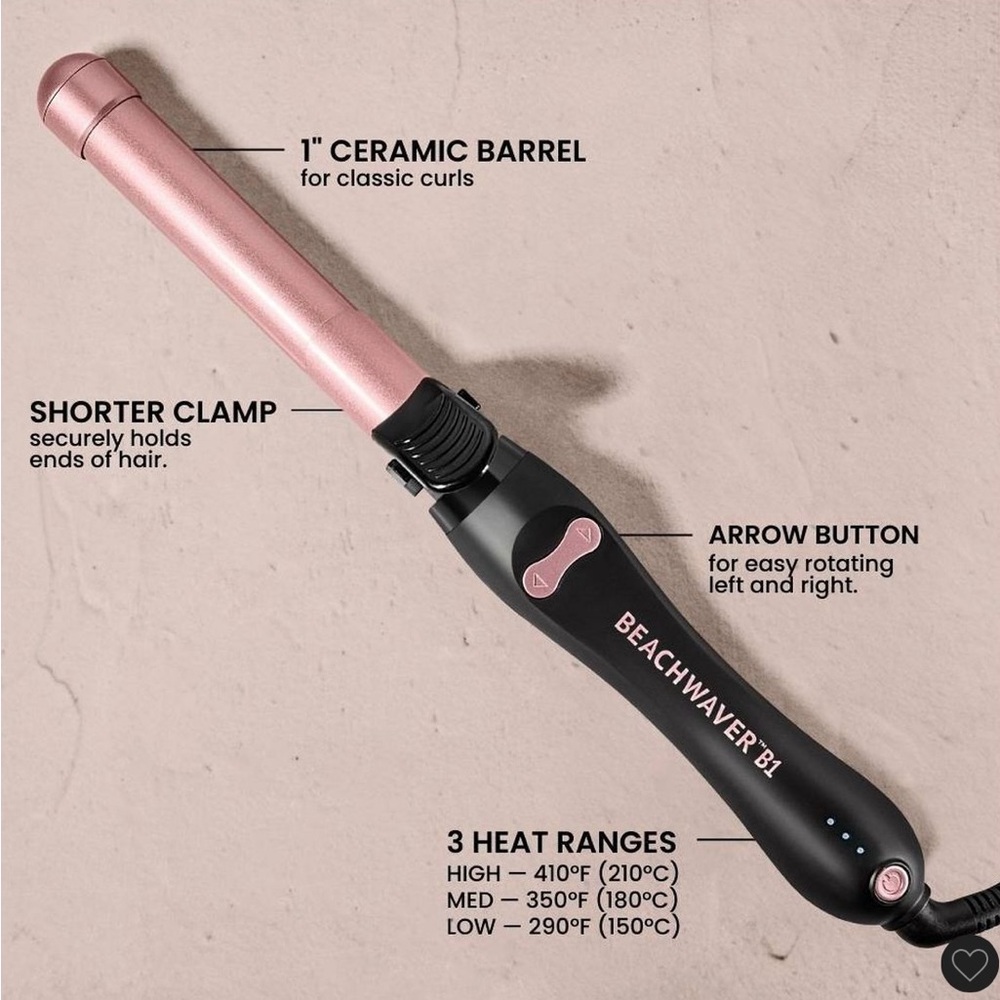 Beachwaver Pink and Black Curling Iron - Picture 3 of 4